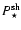$P^{\rm sh}_{\star}$