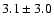 $3.1 \pm 3.0$