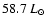 $58.7~L_{\odot}$