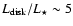 $L_{\rm disk} / L_{\star} \sim 5$