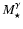 $M_\star^\gamma$