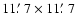 $11\hbox{$.\mkern-4mu^\prime$ }7 \times 11\hbox{$.\mkern-4mu^\prime$ }7$