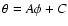 $\theta_{\rm } = A\phi +C$