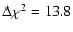 $\Delta \chi^2=13.8$
