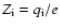 $Z_{\rm i}=q_{\rm i}/e$