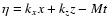 $\eta=k_xx+k_zz-Mt$