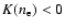 $K(n_{\rm e})<0$