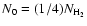 $N_0=(1/4)N_{\rm H_2}$