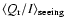 $\langle Q_{\rm r}/I\rangle_{\rm seeing}$