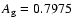 $A_{\rm g}=0.7975$