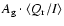 $A_{\rm g}\cdot \langle Q_{\rm r}/I \rangle$