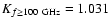 $K_{f \ge 100~{\rm GHz}} = 1.031$