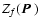 $Z_f(\mbox{$\vec{P}$ })$