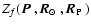 $Z_f(\mbox{$\vec{P}$ },\mbox{$\vec{R}_{\odot}$ },\mbox{$\vec{R}_{{\rm P}}$ })$