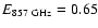 $E_{857~{\rm GHz}} = 0.65$