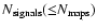 $N_{{\rm signals}} ({\le}N_{{\rm maps}})$