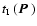 $\mbox{$t_{{\rm I}}$ }(\mbox{$\vec{P}$ })$