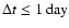 $\Delta t \leq 1~{\rm day}$
