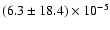 $(6.3 \pm 18.4)\times10^{-5}$