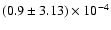 $(0.9 \pm 3.13)\times10^{-4}$
