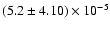$(5.2 \pm 4.10)\times10^{-5}$