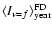 $\langle I_{\nu=f}\rangle_{{\rm year}}^{{\rm FD}}$