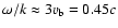 $\omega / k \approx 3 v_{\rm b} = 0.45c$