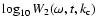 $\log_{10} W_2(\omega,t,k_{\rm c})$