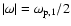 $\vert\omega\vert=
\omega_{{\rm p},1}/2$