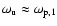 $\omega_{\rm u} \approx \omega_{{\rm p},1}$