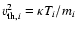 $v_{{\rm th},i}^2 = \kappa T_i / m_i$