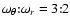 $ \omega_\theta{:}\omega_r=3{:}2$