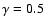 $\gamma = 0.5$