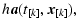 $\displaystyle h \vec{a}(t_{[k]}, \vec{x}_{[k]}),$