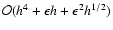 ${\cal{O}}(h^4 + \epsilon h + \epsilon^2 h^{1/2})$