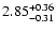 $\rm 2.85^{+0.36}_{-0.31}$
