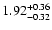 $\rm 1.92^{+0.36}_{-0.32}$