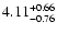 $\rm 4.11^{+0.66}_{-0.76}$