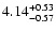 $\rm 4.14^{+0.53}_{-0.57}$