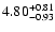 $\rm 4.80^{+0.81}_{-0.93}$