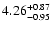 $\rm 4.26^{+0.87}_{-0.95}$