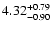 $\rm 4.32^{+0.79}_{-0.90}$