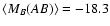 $\left<M_B(AB)\right>=-18.3$