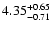 $\rm 4.35^{+0.65}_{-0.71}$
