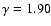 $\gamma=1.90$