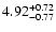 $\rm 4.92^{+0.72}_{-0.77}$