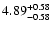 $\rm 4.89^{+0.58}_{-0.58}$