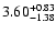$\rm 3.60^{+0.83}_{-1.38}$