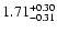 $\rm 1.71^{+0.30}_{-0.31}$
