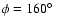 $\phi =160\hbox {$^\circ $ }$